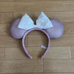 ミニーマウス風ピンク耳カチューシャ