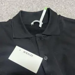 美品AURALEE Smooth Soft Sweat Polo Black 4のサムネイル
