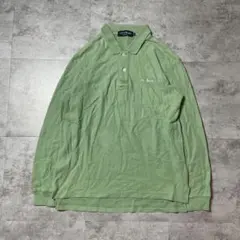 POLO WORKS 長袖ポロシャツ L 緑色