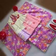 Y☆4034☆ 子供着物 七五三 女の子 四つ身 単品 - メルカリ