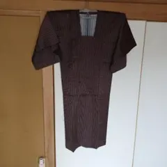 ストライプ柄着物の雨用羽織