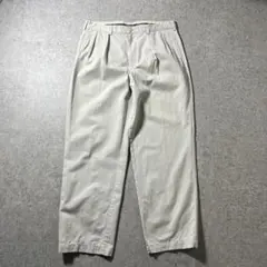 00s初期 ラルフローレン ツータック チノ USA製 35×32 アイボリー