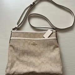 COACH ベージュ ショルダーバッグ