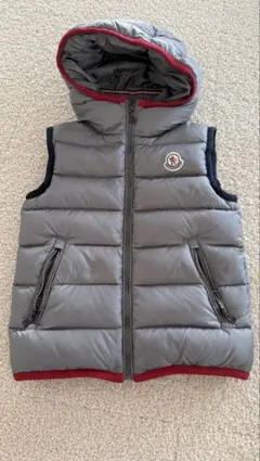 MONCLER kids フード付きダウンベスト 8Y グレー
