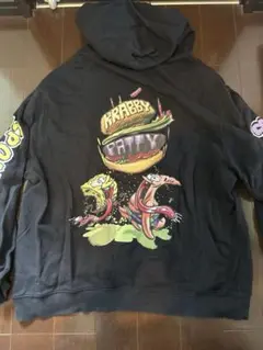 H&M スポンジボブ　パーカー　XL 黒