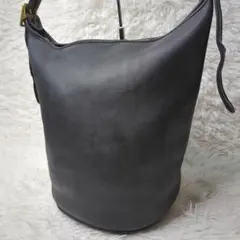 【良品】オールドコーチ ショルダーバッグ グラブタンレザー ブラック 9085