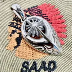 SAAD シルバー 925 サンシンボル アラベスク デザイン リング 23号