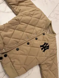 ベージュ キルティングジャケット ニューヨーク・ヤンキース