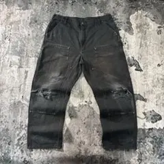 32×34 Carhartt B136 ダブルニー ブラック フェード ゆるだぼ - メルカリ