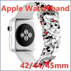Apple Watch バンド プリントバンド42/44/45mm white