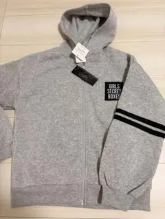 Dolly Ribbon 裏起毛　グレー パーカー 150 ガールズ