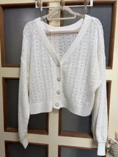 【美品/単品値下げ不可】INGNI透かし編み 長袖カーディガン M