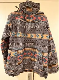 BURTON 幾何学模様 フード付きジャケット S
