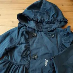 フリル付きネイビーコート