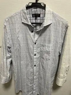 MICHEL KLEIN 長袖シャツ 51 青格子