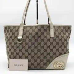 【人気】GUCCI トートバッグ GG インターロッキング キャンバス レザーのサムネイル