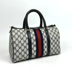 美品■グッチ シェリーライン ミニボストン インターロッキング PVC レザー