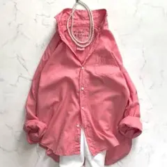美品 フランク＆アイリーン EILLEN コットンガーゼシャツ M相当 ピンク