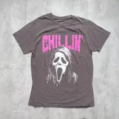 Ghost Face CHILLIN' Tシャツ 映画T チャコールグレー