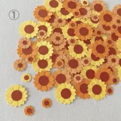 ペーパーフラワー＊春の花セット＊リーフ付き90枚＊クラフトパンチ