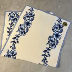 フェイラー 花柄 タオル ルモンドブルー ハンドタオル 定価9720円