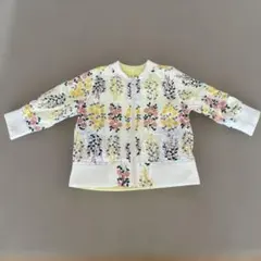 花柄×レモンイエローのリバーシブルブルゾン⭐︎80