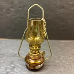 A-ダ◇【アンティーク】ミニ オイルランタン ミニチュア ガラス ランプ 置物