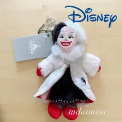 101匹わんちゃん クルエラ ヴィランズ ☆ ぬいぐるみキーホルダー マスコット