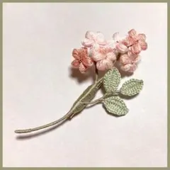 小花のブローチ＊桜ピンク