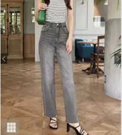 GRL ストレートデニムパンツ[cu383]