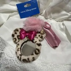 【新品未使用タグ付き】ディズニー ヒョウ柄 リップケース ミニー