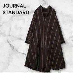 ジャーナルスタンダード ノーカラー スキッパー ボリューム シャツワンピース