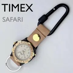TIMEX サファリ インディグロ アナログ 時計◎ミリタリー カラビナウォッチ