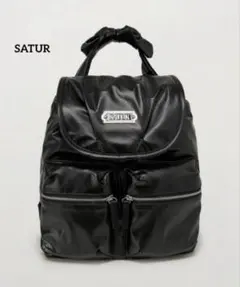 SATUR Drawstring Mini Backpack リュック 黒 - メルカリ