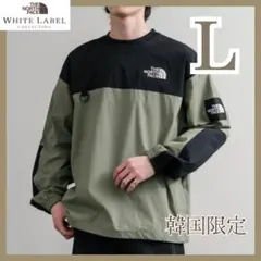 ノースフェイス アルバニー EX クルーネック L カーキ　黒 ロンT