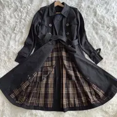 希少✨　バーバリーブルーレーベル　トレンチ　ブラック　ノバチェック　3Way L