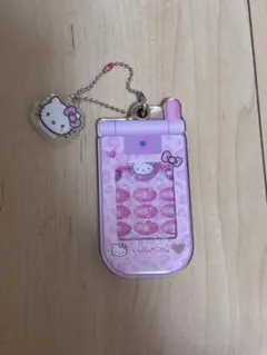 ハローキティ スライドガラケーキーホルダー