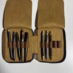 ガレンレザー　ペンケース　クレイジーホースレザーペン8本セット　LAMY他