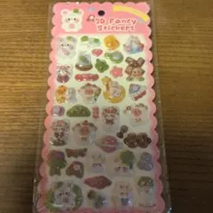 【新品未開封】3D Fancy Stickersぷっくり立体シール ピンク くまのサムネイル