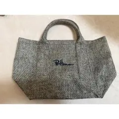 【新品】ロンハーマン トートバッグ グレー ジャガード ツイード 刺繍ロゴ