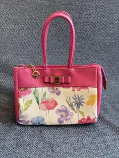 mieux'un ピンク フラワー柄 ミニバッグ　2way