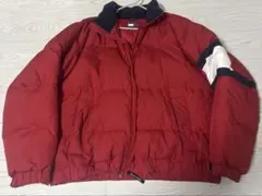 冬物処分SALE Tommy Hilfiger 赤 ダウン XL 　トミー　古着
