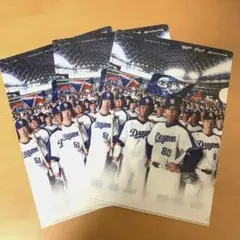 【未使用】 中日ドラゴンズ　2018年 クリアファイル ３枚セット