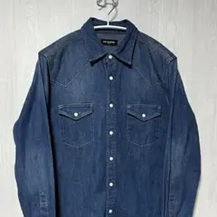 古着 RAGMACHINE ウエスタンシャツ ダンガリーシャツ インディゴ L