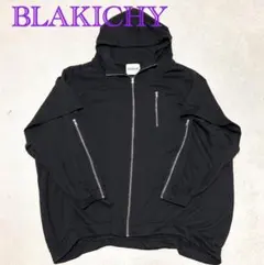 00s Archive Y2K BLAKICHY ギミック ジップ パーカー 黒