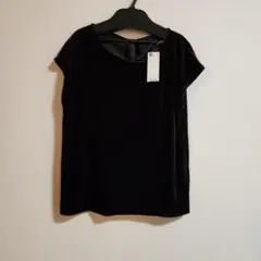 GU ベロアフレンチスリーブT S ブラック　新品タグ付き