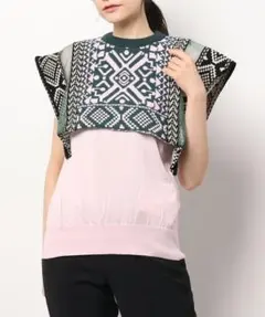TOGA PULLA Jacquard knit top TP21-XT205のサムネイル