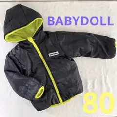 S*様 BABYDOLL ダウンジャケット リバーシブル ブラック/ライム 80