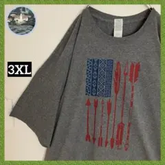 超オーバーサイズ雰囲気古着インディアンTシャツtシャツ弓矢オールドデザインTEE