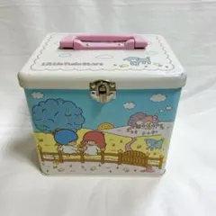 【新品】リトルツインスターズ　キキララ　昭和レトロ　ごみ箱 　スチール缶 ☆昭和レトロ☆サンリオ☆キキララ☆ゴミ箱☆バケツ☆ダストボックス